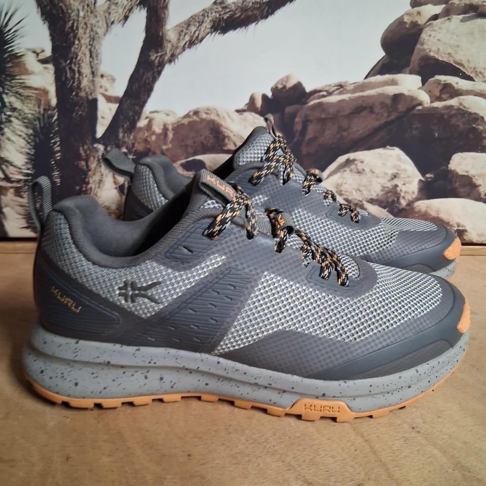 Kuru Flux Womens Gray Orange Walking Running Shoes Sneakers Sz 8.5 NICE!